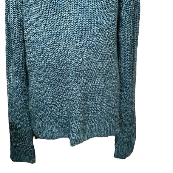 Faded Glory Aqua Baltic Sea Shawl Collar High Low Womens Sweater Size XL (16-18) - Picture 4 of 16